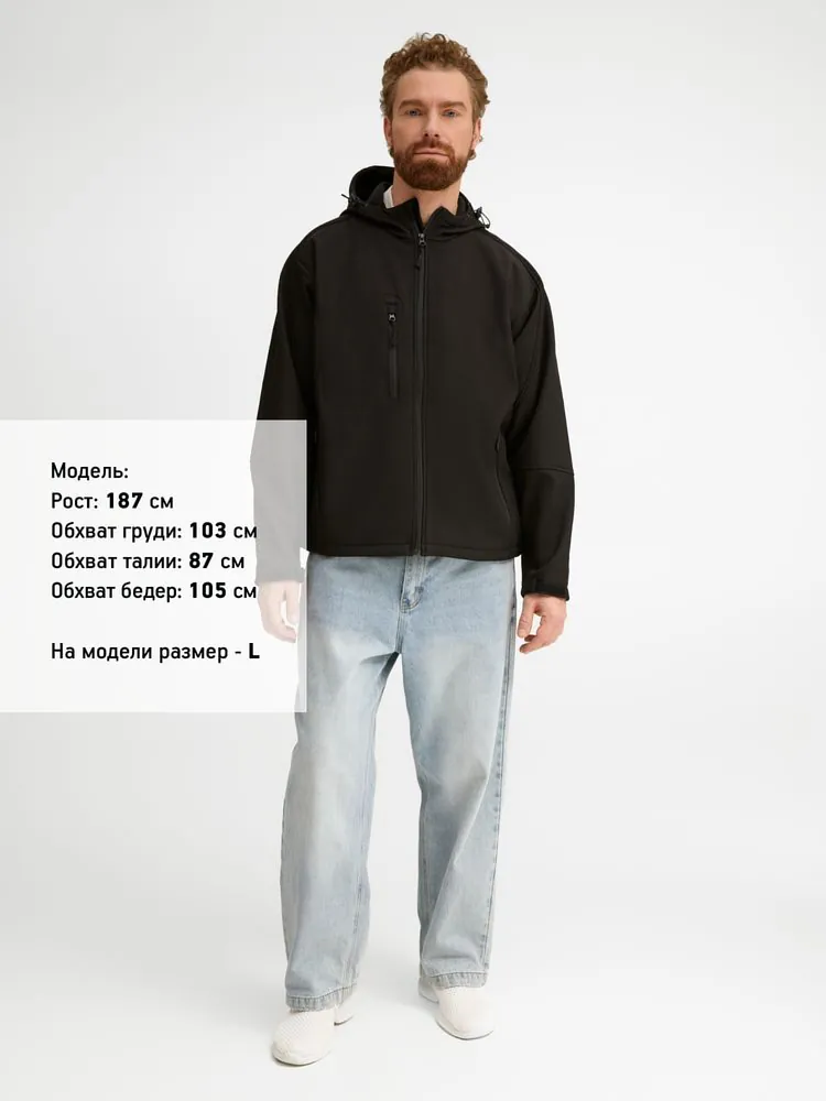 Куртка мужская с капюшоном Replay Men 340, черная арт.5569.30