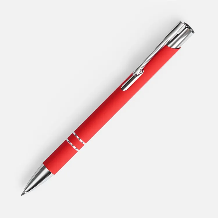 Ручка шариковая Keskus Soft Touch, красная арт.16425.50