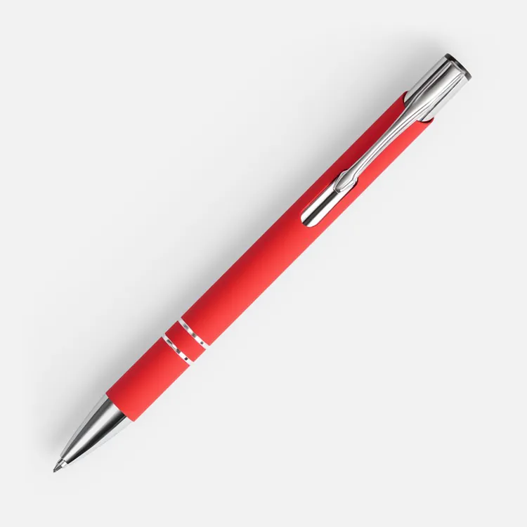 Ручка шариковая Keskus Soft Touch, красная арт.16425.50