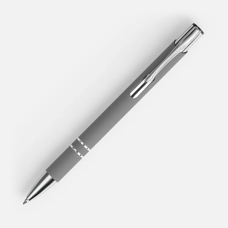 Ручка шариковая Keskus Soft Touch, серая арт.16425.10