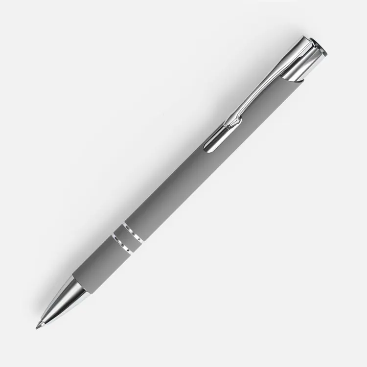 Ручка шариковая Keskus Soft Touch, серая арт.16425.10