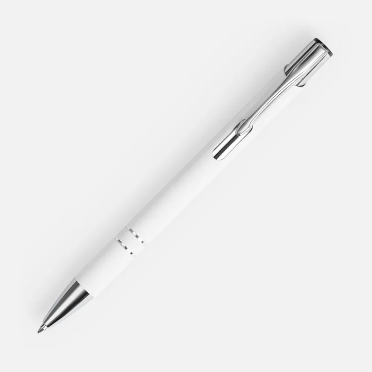 Ручка шариковая Keskus Soft Touch, белая арт.16425.60