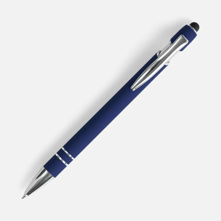 Ручка шариковая Pointer Soft Touch со стилусом, темно-синяя арт.16426.40