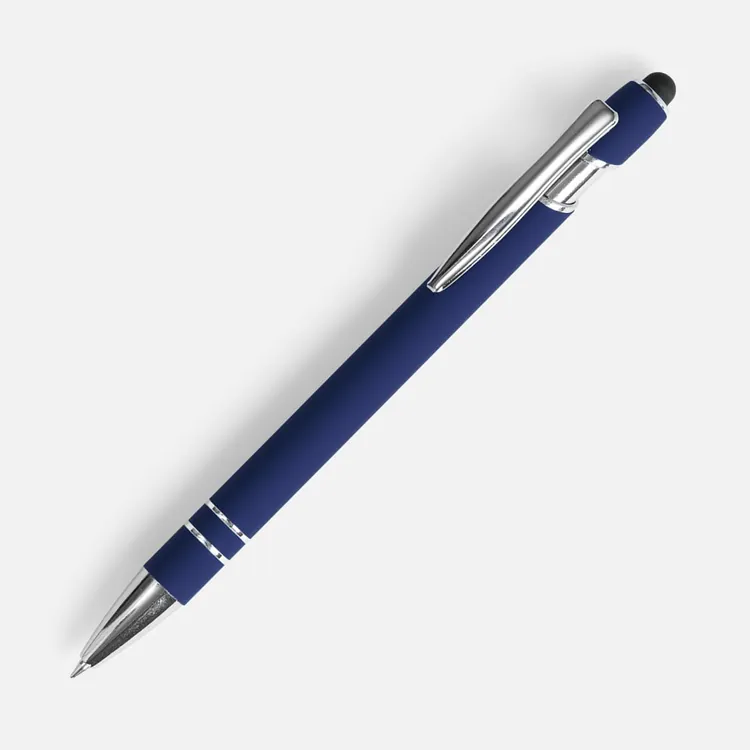 Ручка шариковая Pointer Soft Touch со стилусом, темно-синяя арт.16426.40