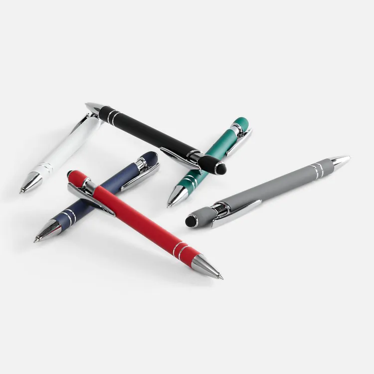 Ручка шариковая Pointer Soft Touch со стилусом, серая арт.16426.10