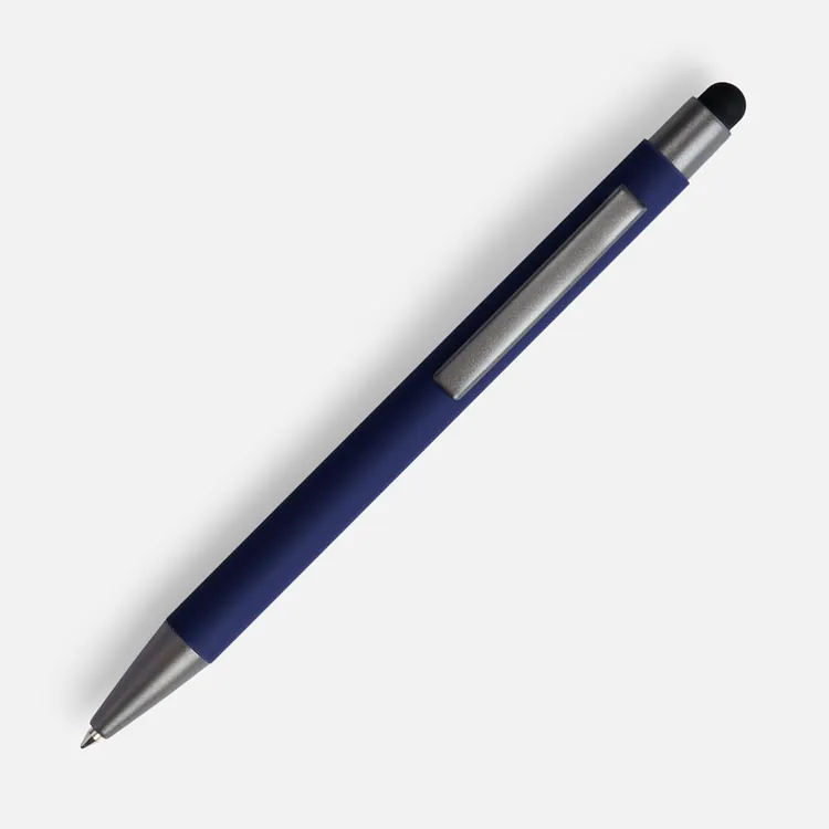 Ручка шариковая Atento Soft Touch со стилусом, темно-синяя арт.16428.40