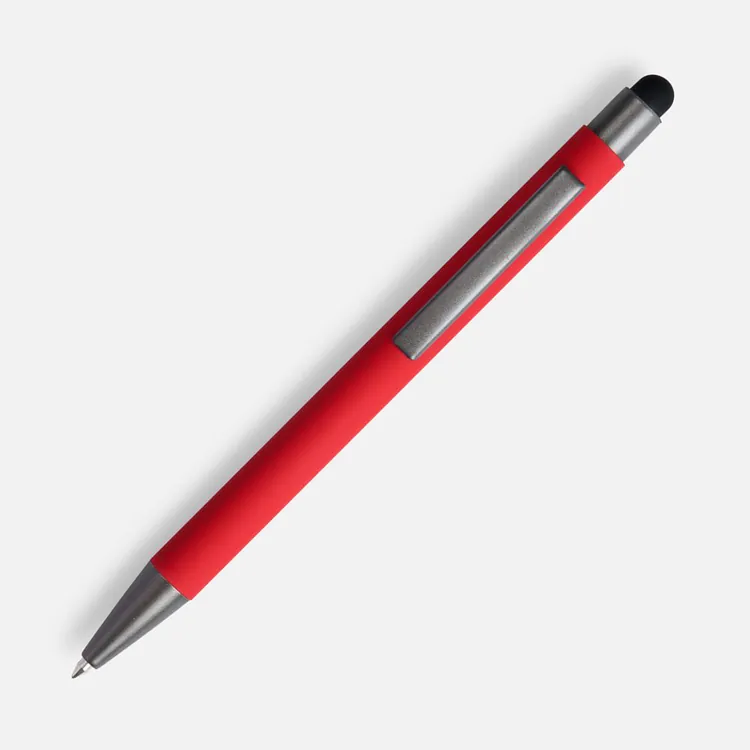 Ручка шариковая Atento Soft Touch со стилусом, красная арт.16428.50