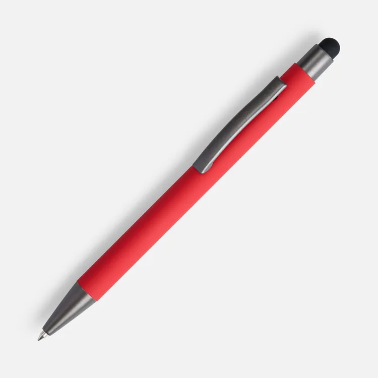 Ручка шариковая Atento Soft Touch со стилусом, красная арт.16428.50