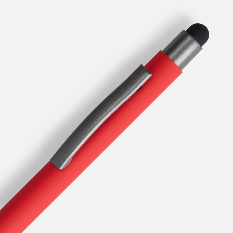 Ручка шариковая Atento Soft Touch со стилусом, красная арт.16428.50