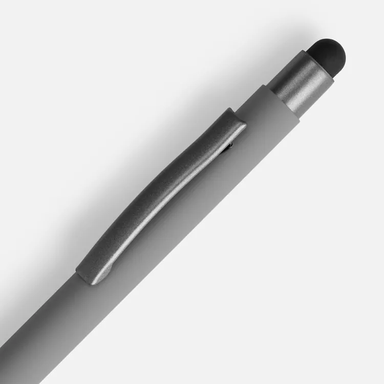 Ручка шариковая Atento Soft Touch со стилусом, серая арт.16428.10