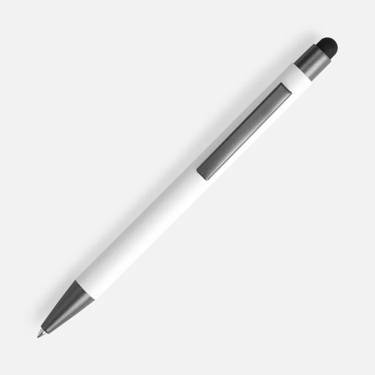 Ручка шариковая Atento Soft Touch со стилусом, белая арт.16428.60