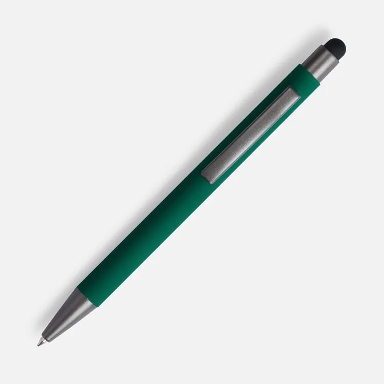 Ручка шариковая Atento Soft Touch со стилусом, зеленая арт.16428.90
