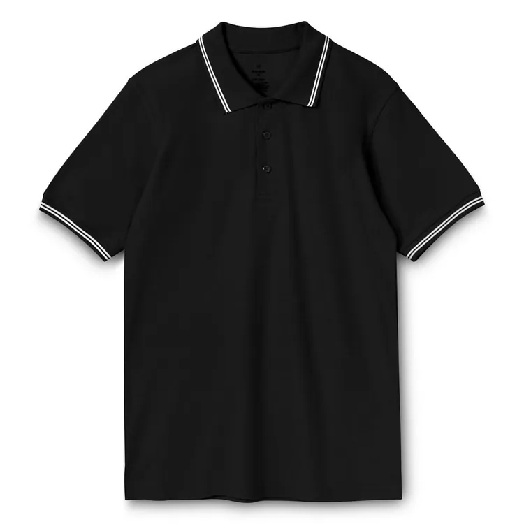 Рубашка поло Virma Stripes, черная арт.1253.30