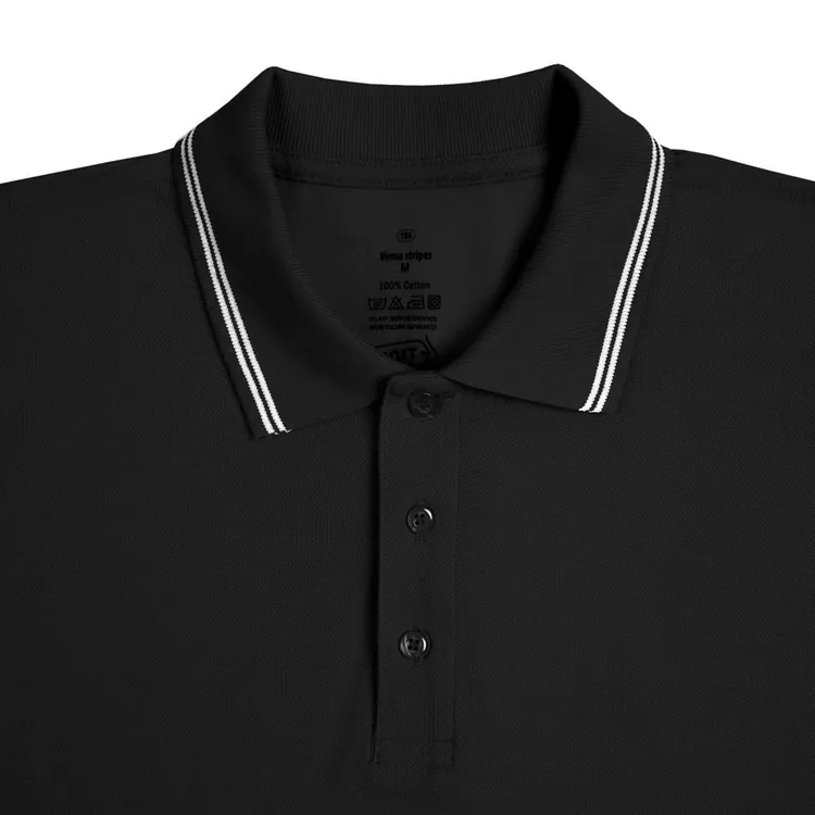 Рубашка поло Virma Stripes, черная арт.1253.30