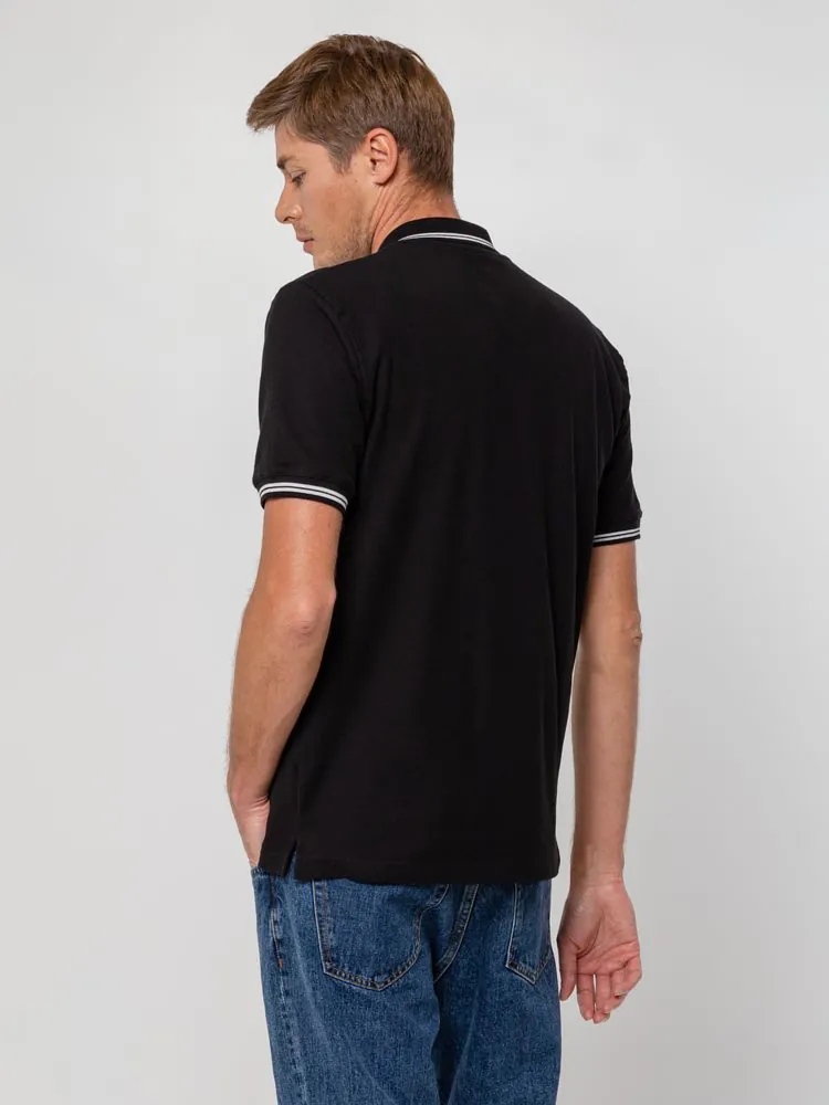 Рубашка поло Virma Stripes, черная арт.1253.30