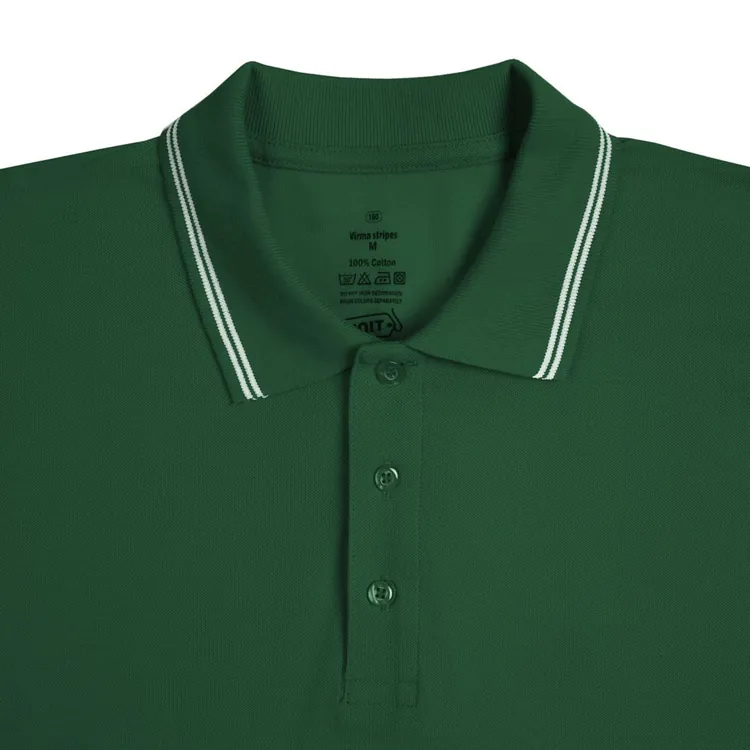 Рубашка поло Virma Stripes, зеленая арт.1253.90