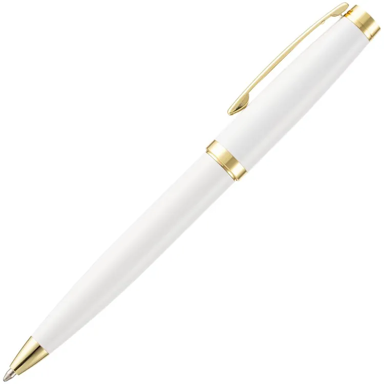 Ручка шариковая Letra Gold, глянцевая, белая арт.16710.60