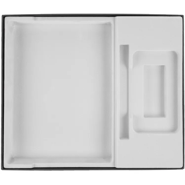 Коробка Overlap под ежедневник, аккумулятор и ручку, ver.2, черная арт.17242.30