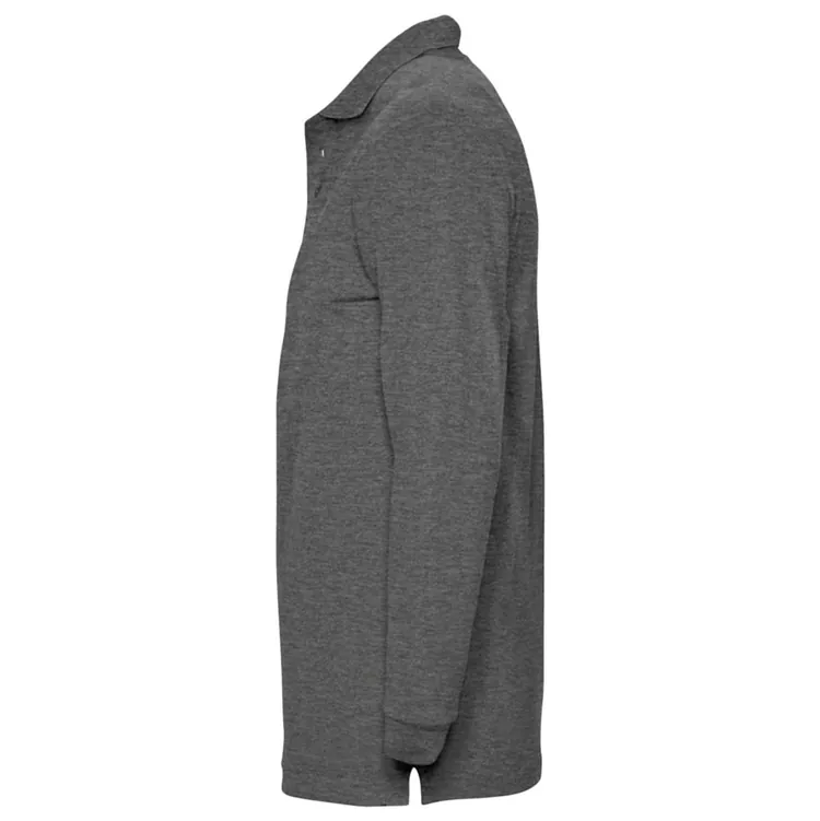 Рубашка поло мужская с длинным рукавом Winter II 210 черный меланж арт.11353348