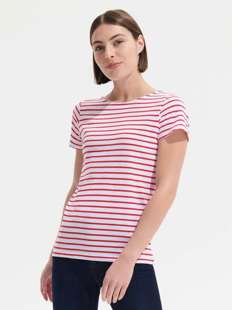 Футболка Miles Women белая с красным арт.01399987