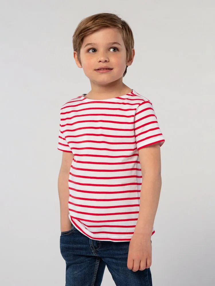 Футболка детская Miles Kids белая с красным арт.01400987