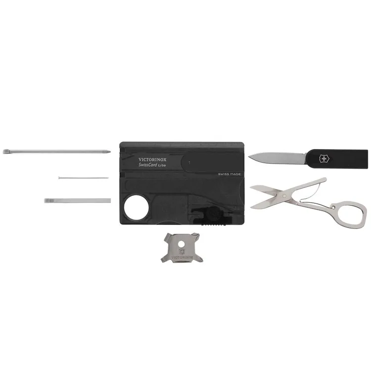 Набор инструментов SwissCard Lite, черный арт.7702.35