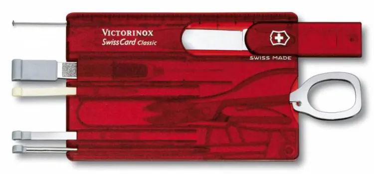 Набор инструментов SwissCard, полупрозрачный красный арт.7703.55