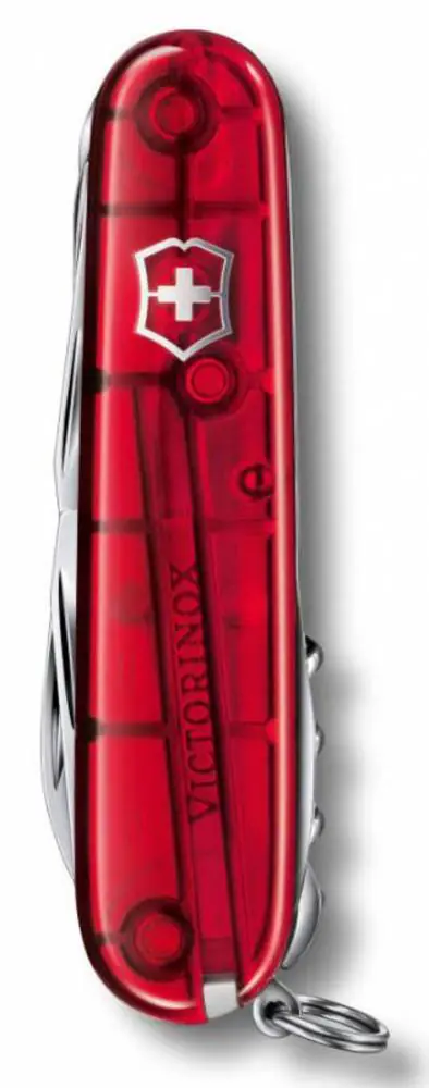 Офицерский нож Huntsman 91, прозрачный красный арт.7727.55