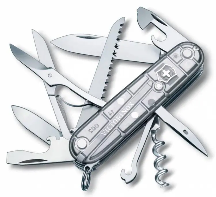 Офицерский нож Huntsman 91, прозрачный серебристый арт.7727.15