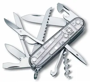 Офицерский нож Huntsman 91, прозрачный серебристый арт.7727.15