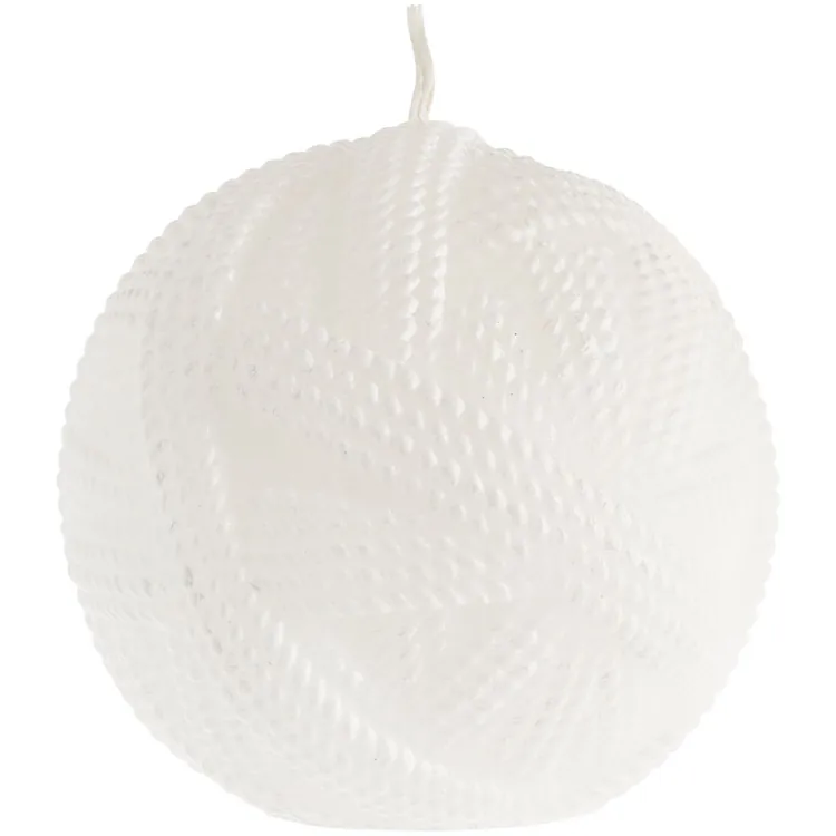 Свеча Kniteam, клубок, белый арт.19337.60