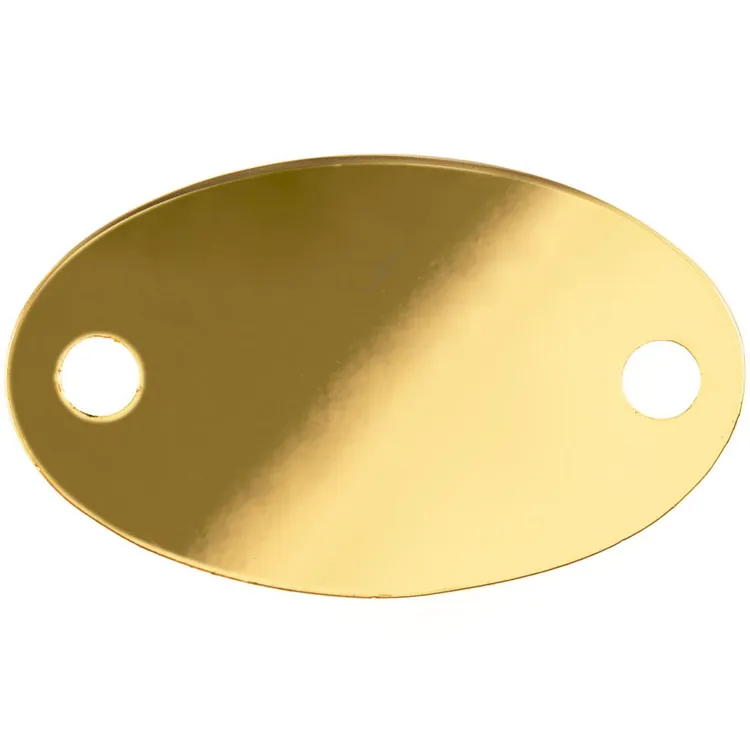 Шильдик металлический Alfa Oval, золотистый глянцевый арт.13843.01