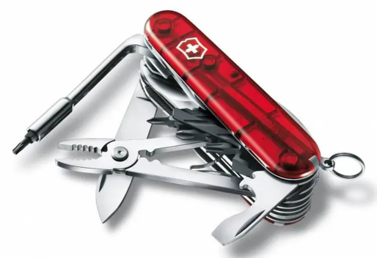 Офицерский нож CyberTool L, полупрозрачный красный арт.7747.55