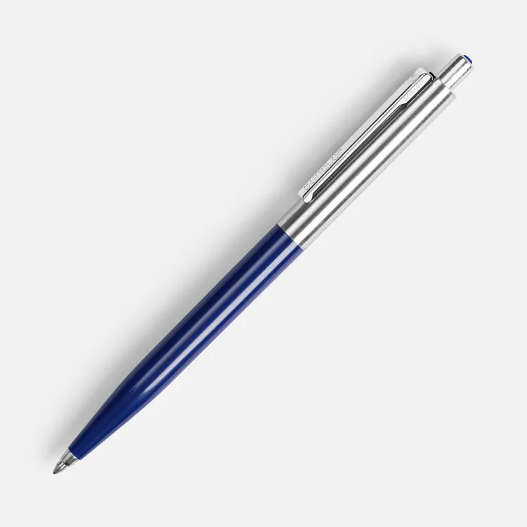 Ручка шариковая Senator Point Metal, ver.2, темно-синяя арт.23317.40
