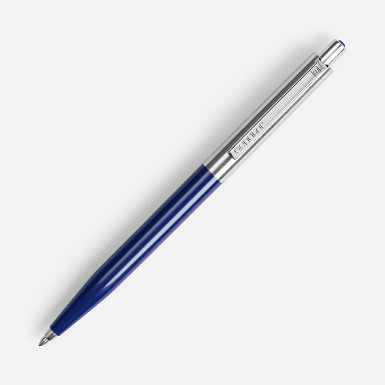 Ручка шариковая Senator Point Metal, ver.2, темно-синяя арт.23317.40