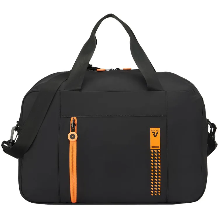 Сумка дорожная Compact Neon, черная с оранжевым арт.16863.31