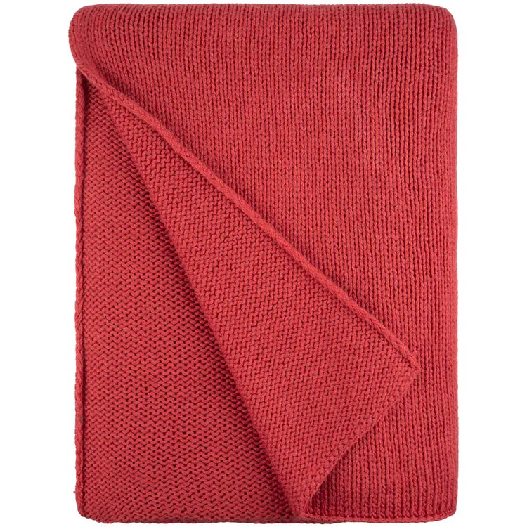 Плед Knitly, красный (коралл) арт.17765.69