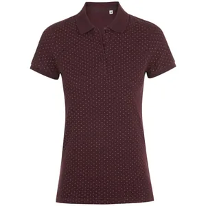 Рубашка поло женская Brandy Women, бордовая с белым арт.01707502