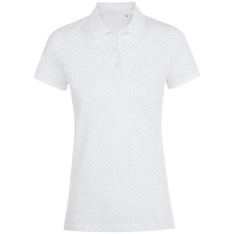 Рубашка поло женская Brandy Women, белая с темно-синим арт.01707989