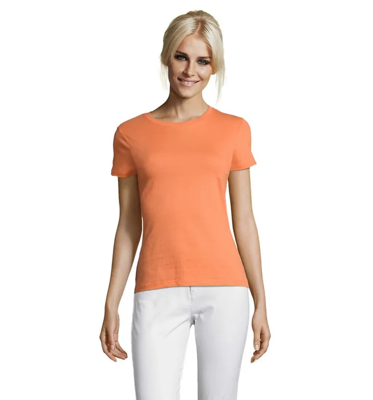 Футболка женская Regent Women, оранжевая (абрикосовая) арт.01825401