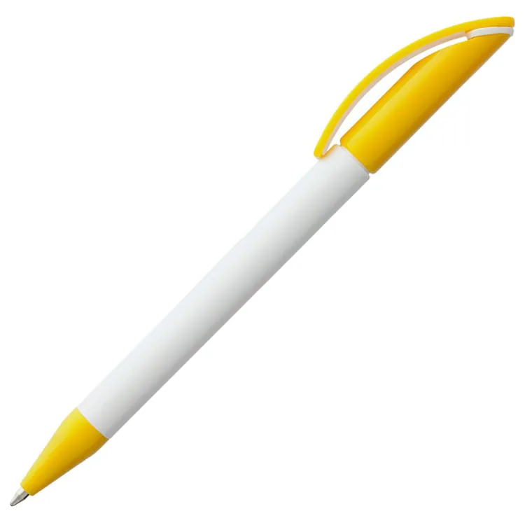 Ручка шариковая Prodir DS3 TPP Special, белая с желтым арт.1912.68