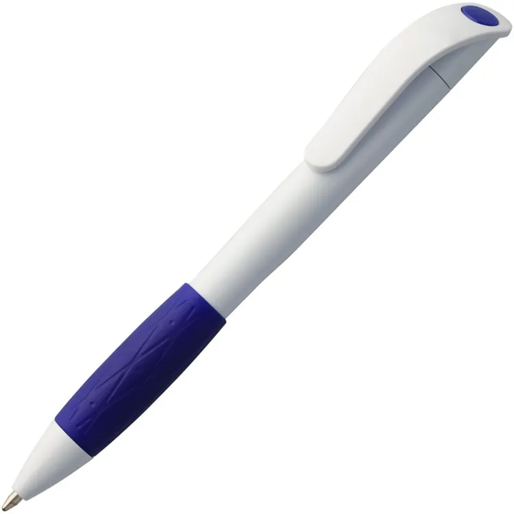 Ручка шариковая Grip, белая (молочная) с синим арт.3321.64