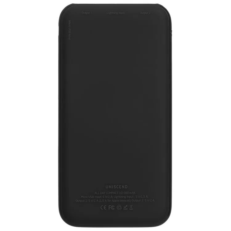 Внешний аккумулятор Uniscend All Day Compact 10000 мАч, черный арт.3419.30