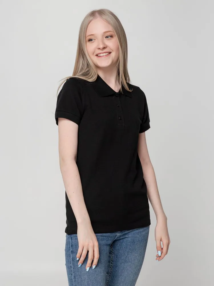 Рубашка поло женская Virma Lady, черная арт.2497.30