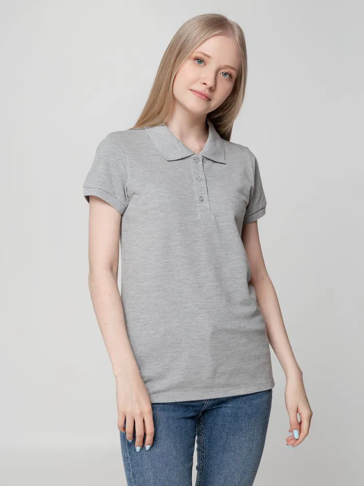 Рубашка поло женская Virma Lady, серый меланж арт.2497.11