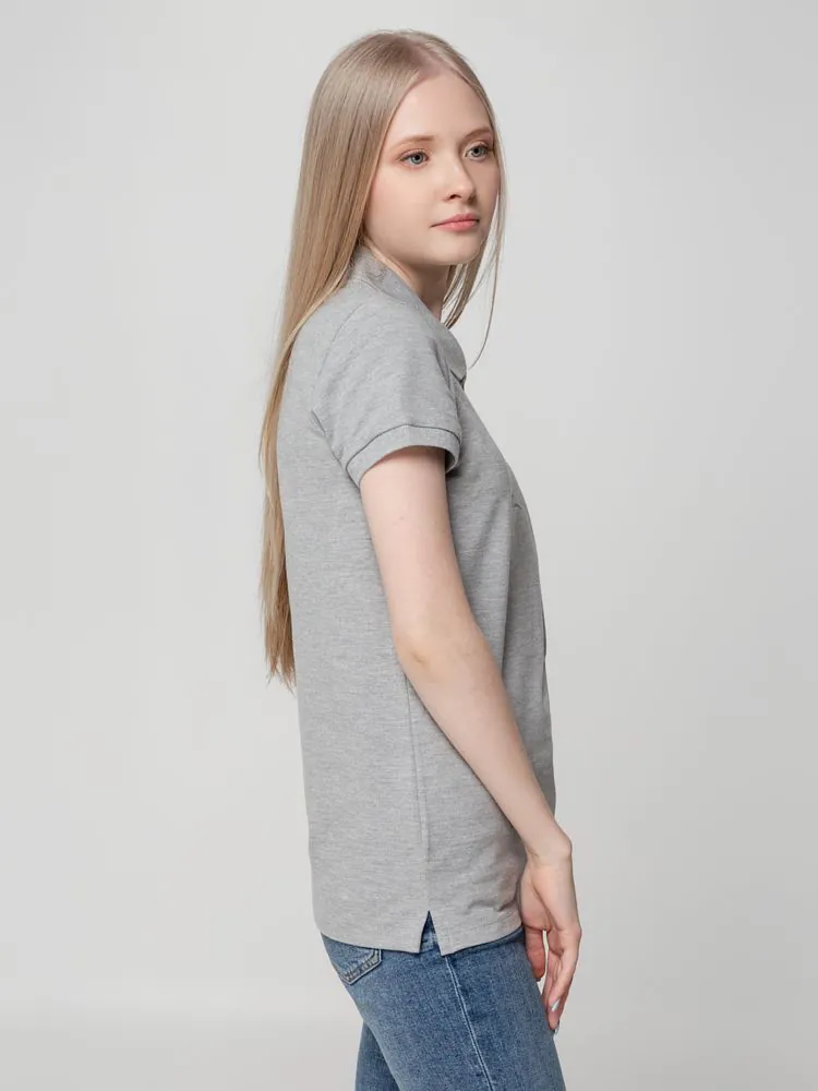 Рубашка поло женская Virma Lady, серый меланж арт.2497.11