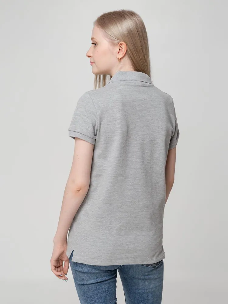 Рубашка поло женская Virma Lady, серый меланж арт.2497.11