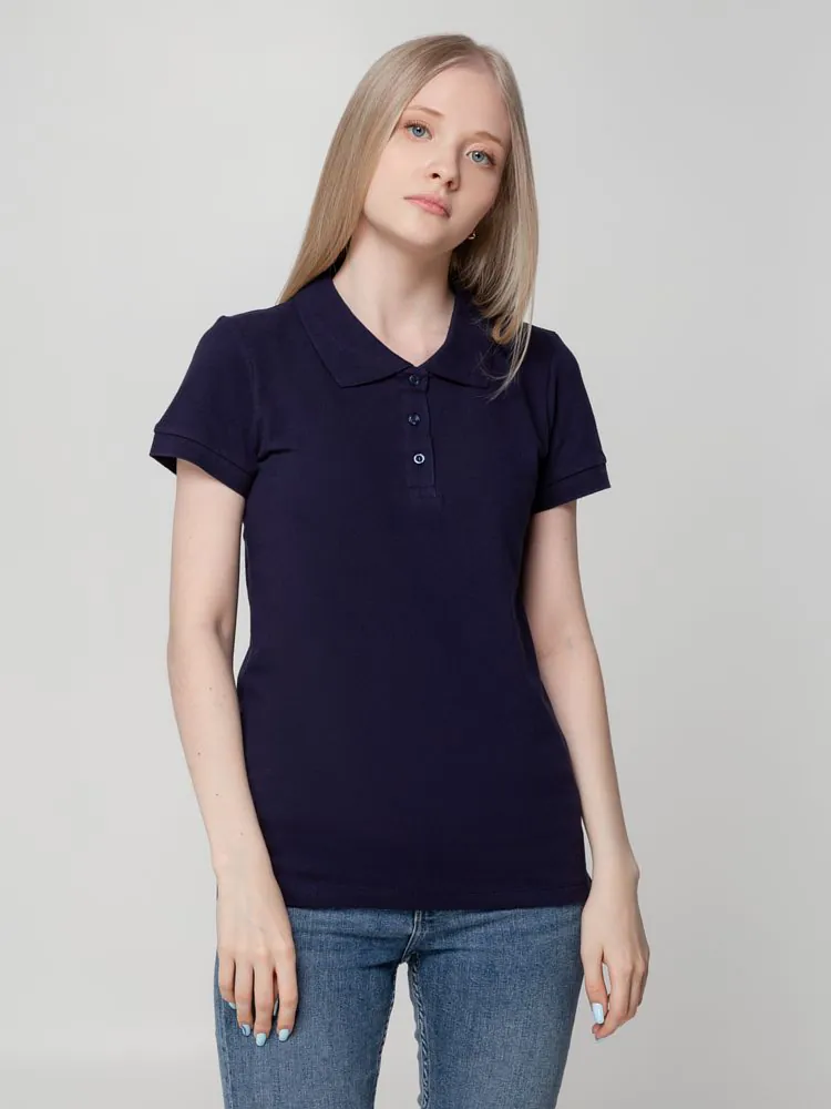Рубашка поло женская Virma Lady, темно-синяя арт.2497.40