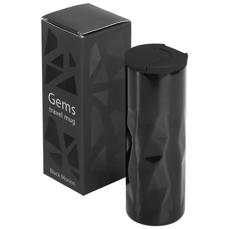 Термостакан Gems Black Morion, черный морион арт.1907.30