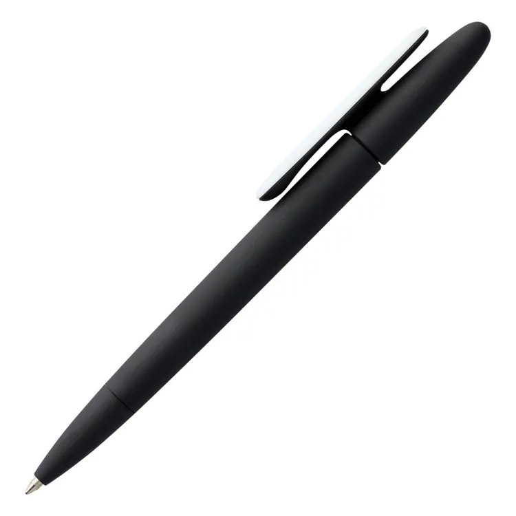 Ручка шариковая Prodir DS5 TRR-P Soft Touch, черная с белым арт.3389.36